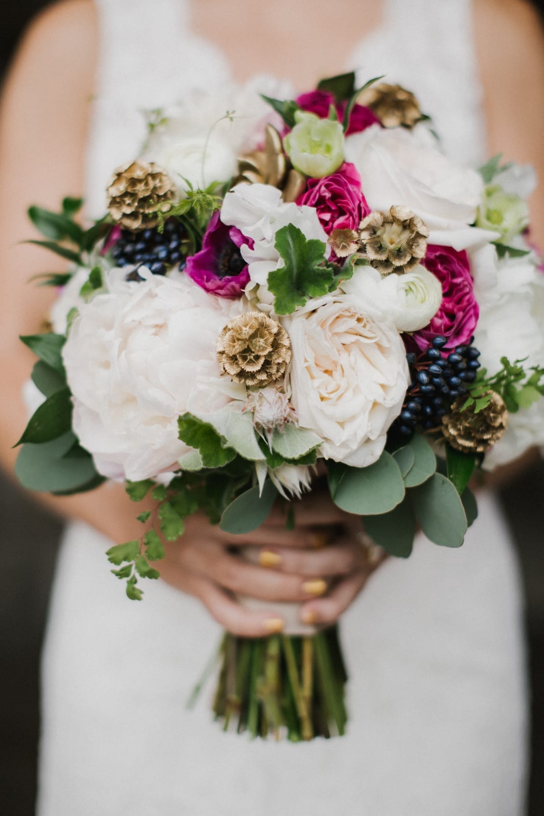 up close of brides bouquet at The Monastery Wedding - Cincinnati Wedding Photographer