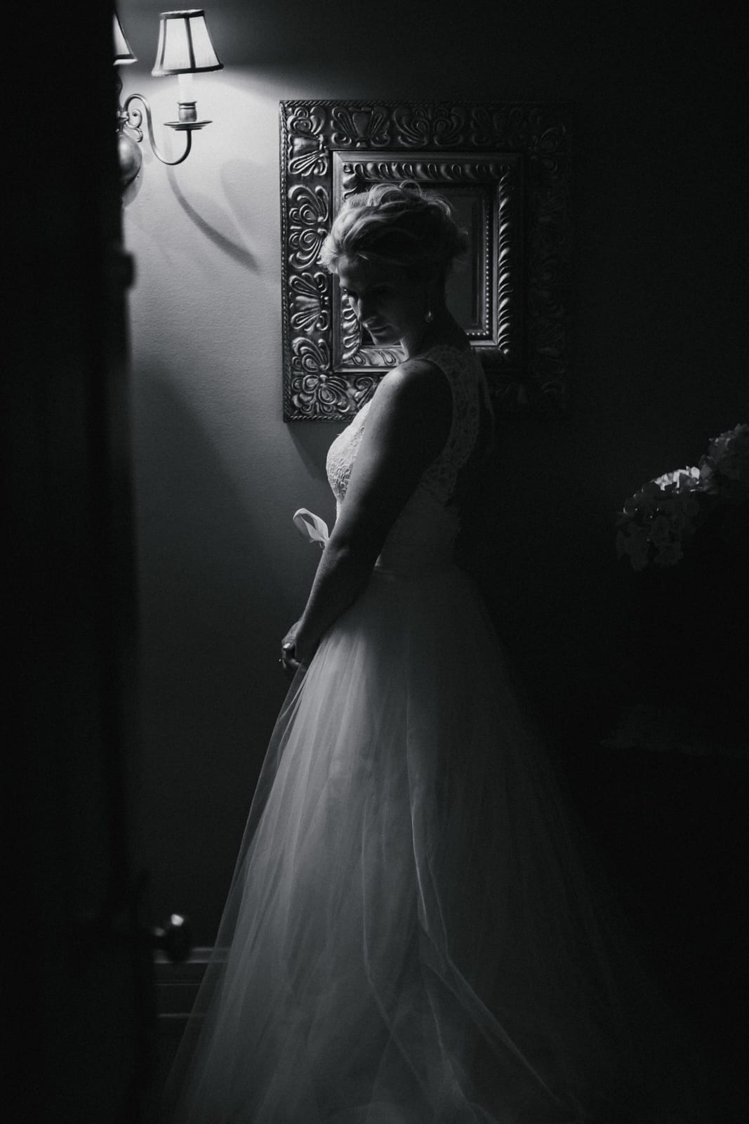 bride standing at The Monastery Wedding - Cincinnati Wedding Photographer