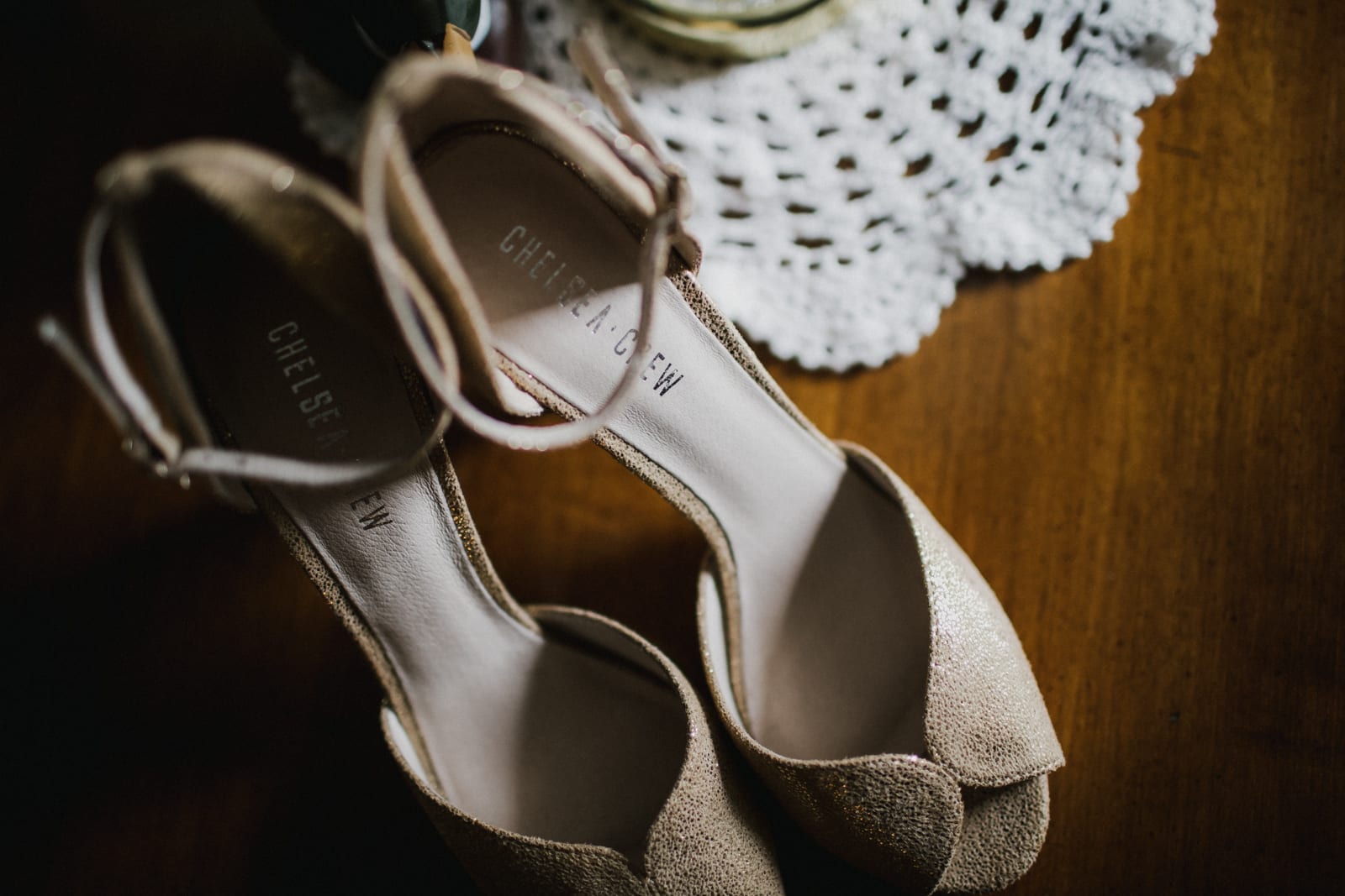 brides shoes at The Monastery Wedding - Cincinnati Wedding Photographer
