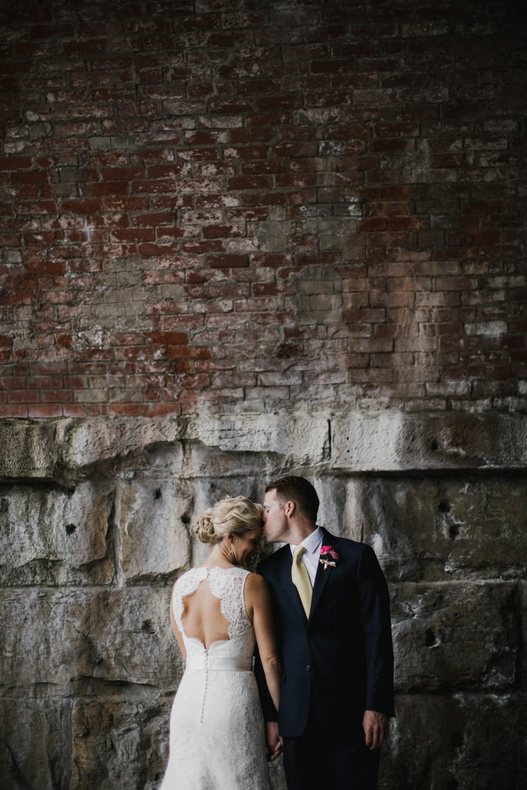 bride and groom emrbace at The Monastery Wedding - Cincinnati Wedding Photographer
