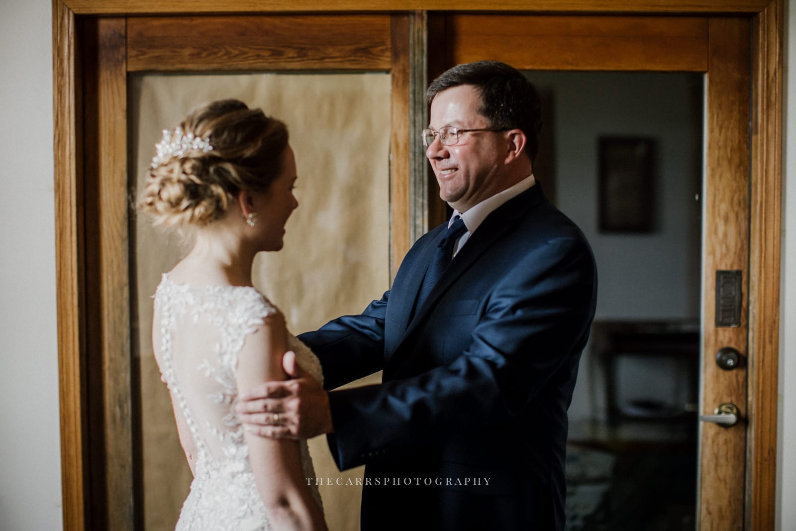 father and daughter at Eckers Apple Farm Wedding - Destination Photographer