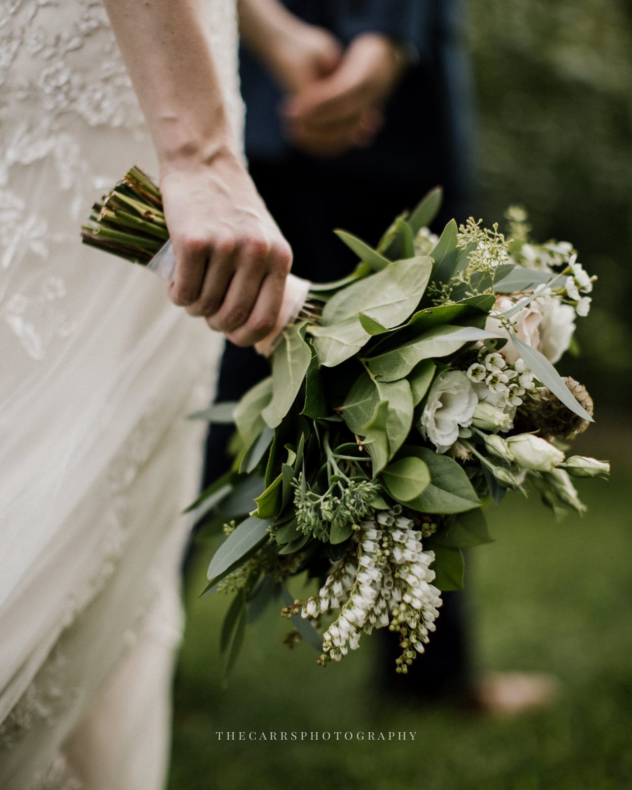 bride's bouquet at Eckers Apple Farm Wedding - Destination Photographer