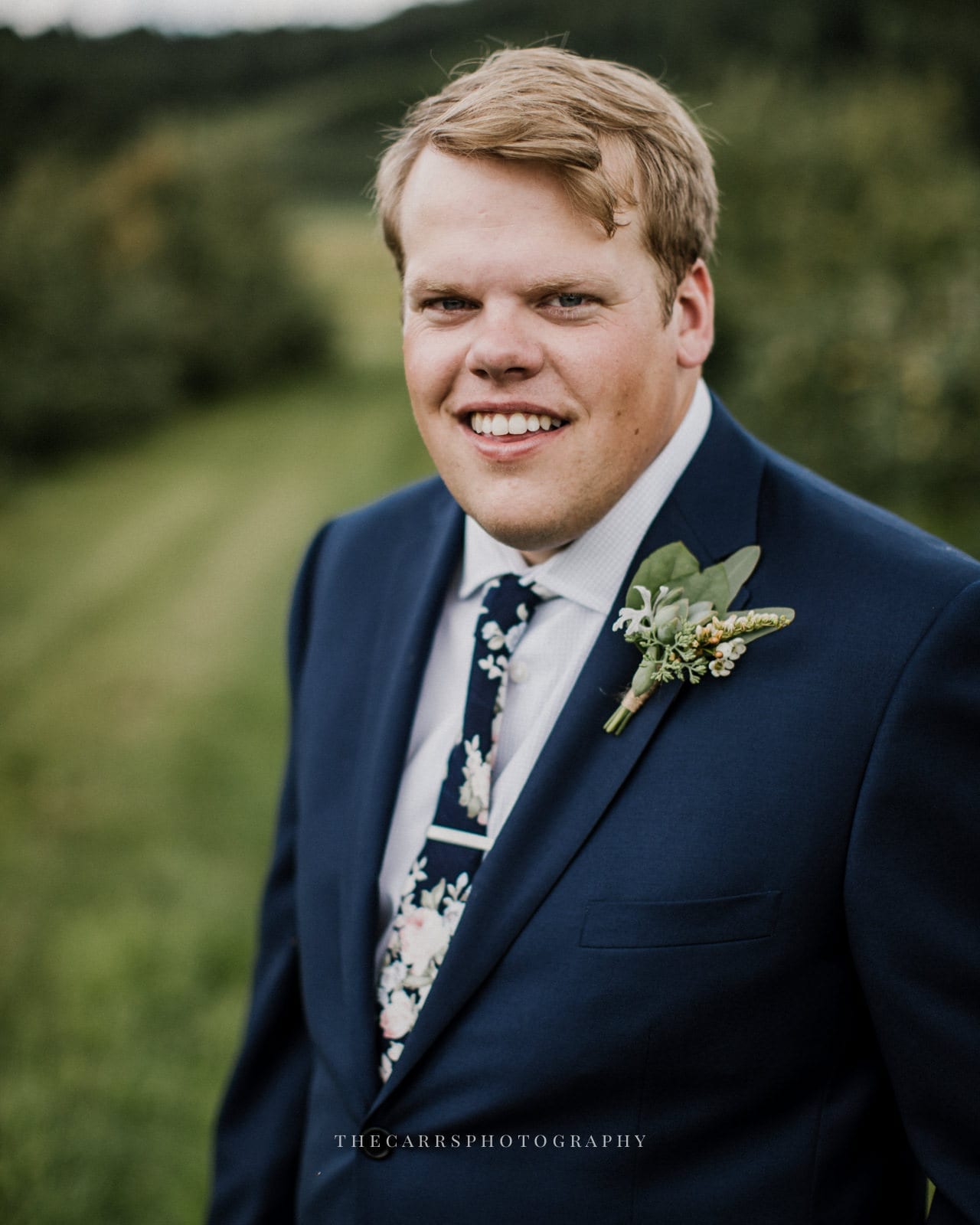groom at Eckers Apple Farm Wedding - Destination Photographer