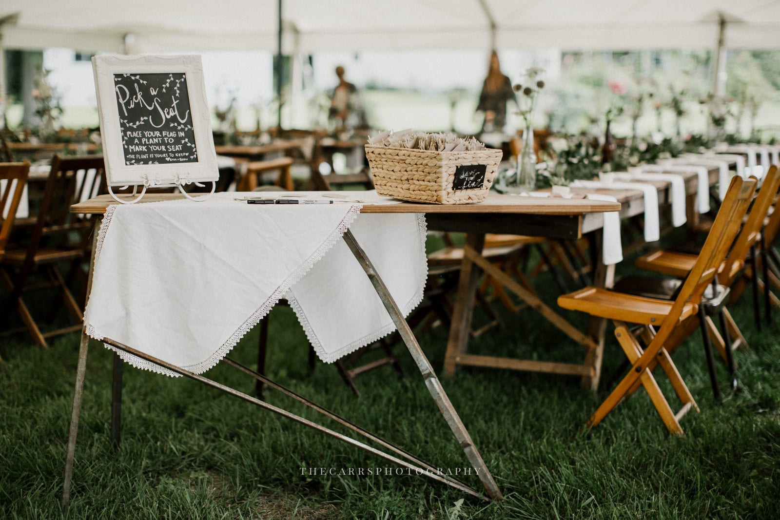 reception seating at Eckers Apple Farm Wedding - Destination Photographer