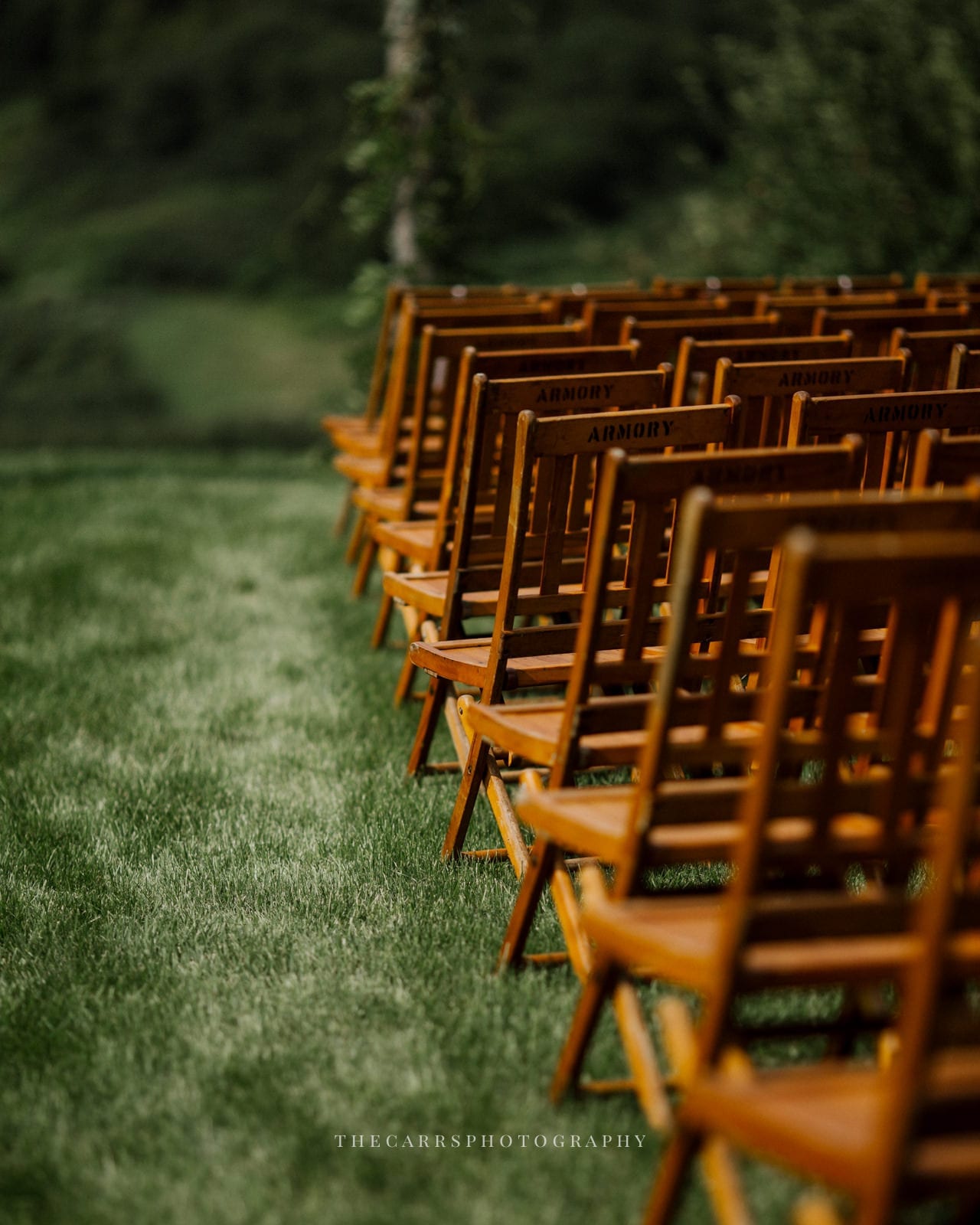 ceremony chairs at Eckers Apple Farm Wedding - Destination Photographer