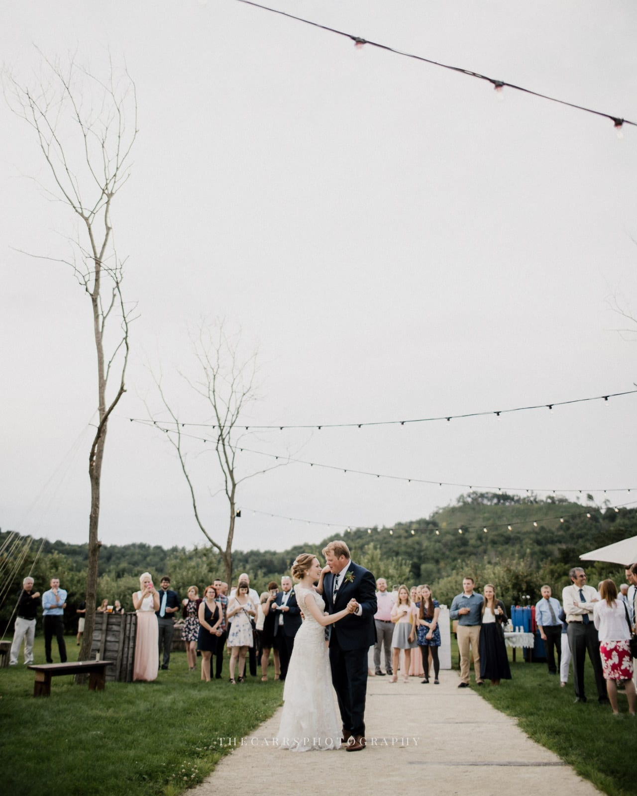 bride and groom dance at Eckers Apple Farm Wedding - Destination Photographer