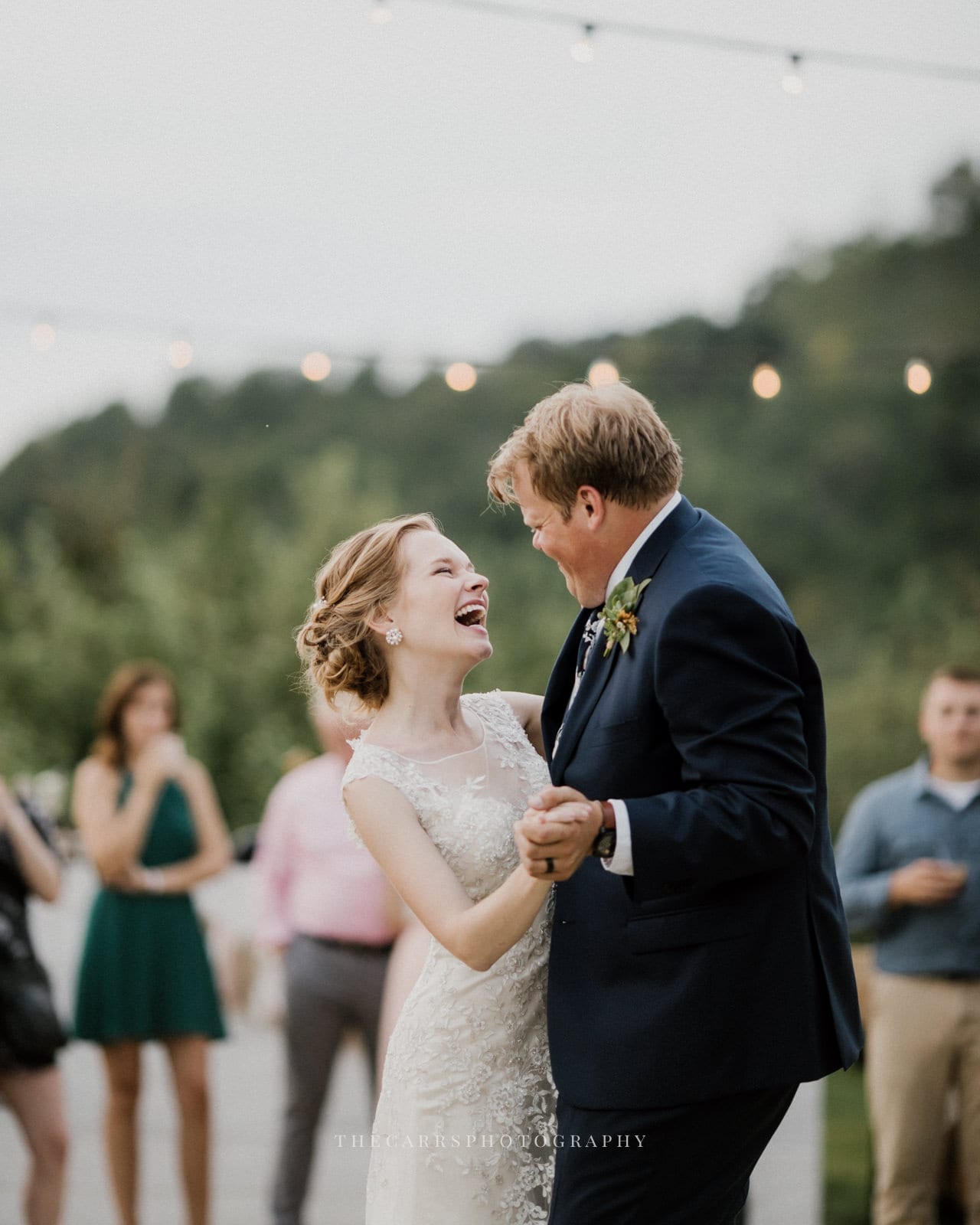 bride and groom first dance at Eckers Apple Farm Wedding - Destination Photographer