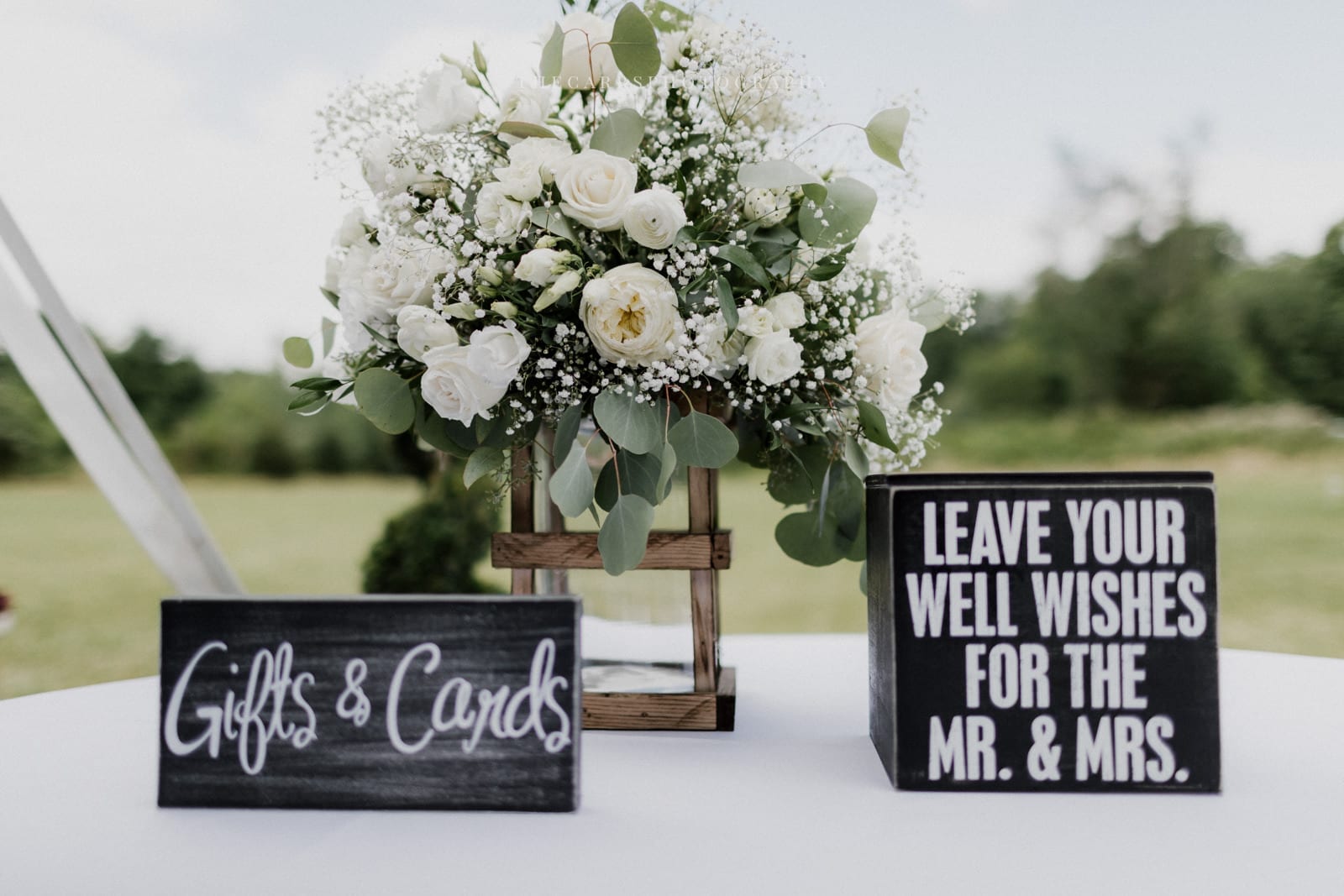 gift and cards at lake house wedding - Akron Ohio Wedding Photographer