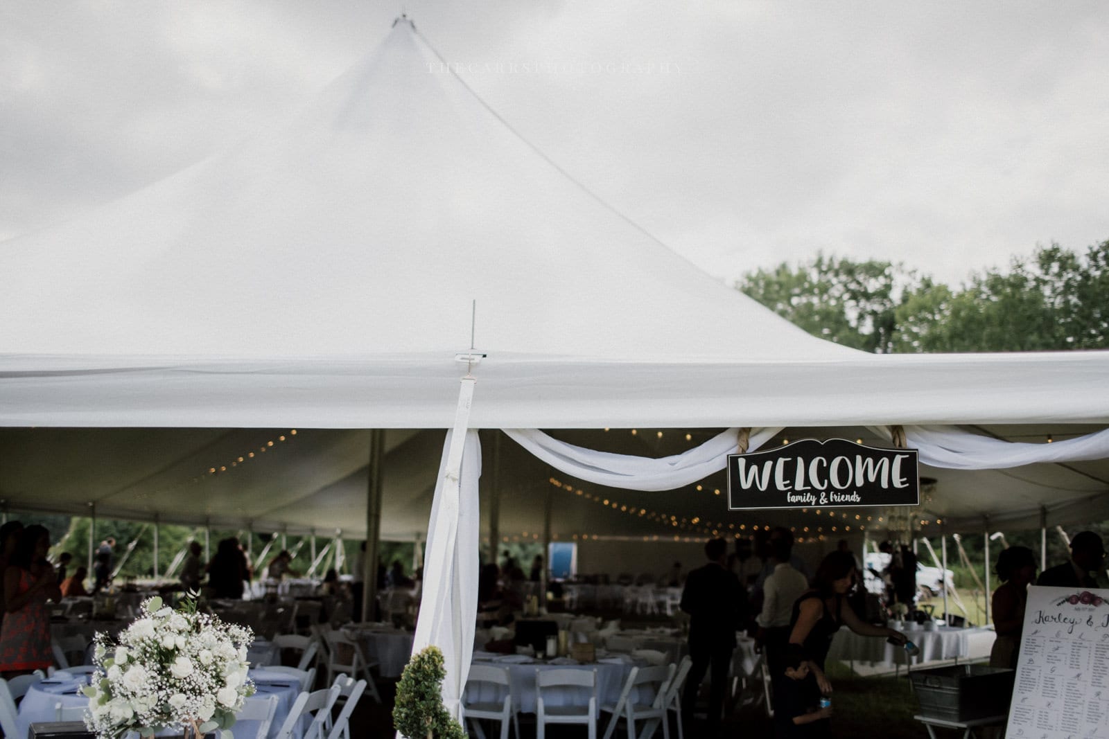 tent at lake house wedding - Akron Ohio Wedding Photographer