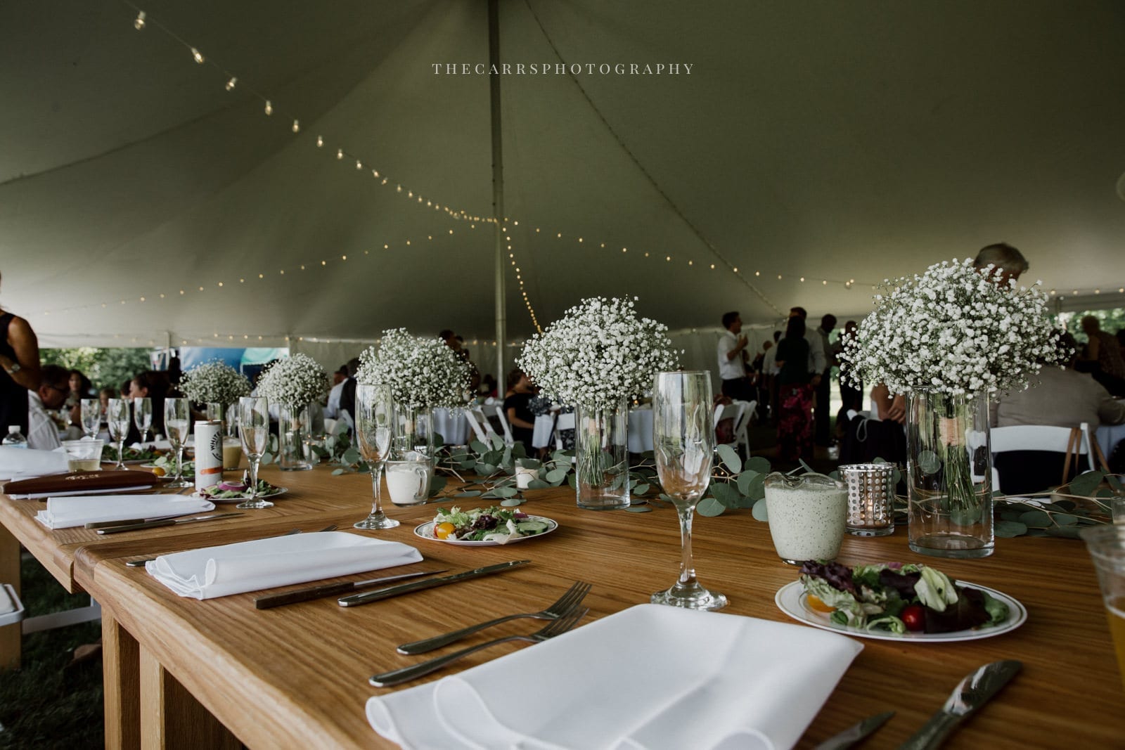 reception table at lake house wedding - Akron Ohio Wedding Photographer