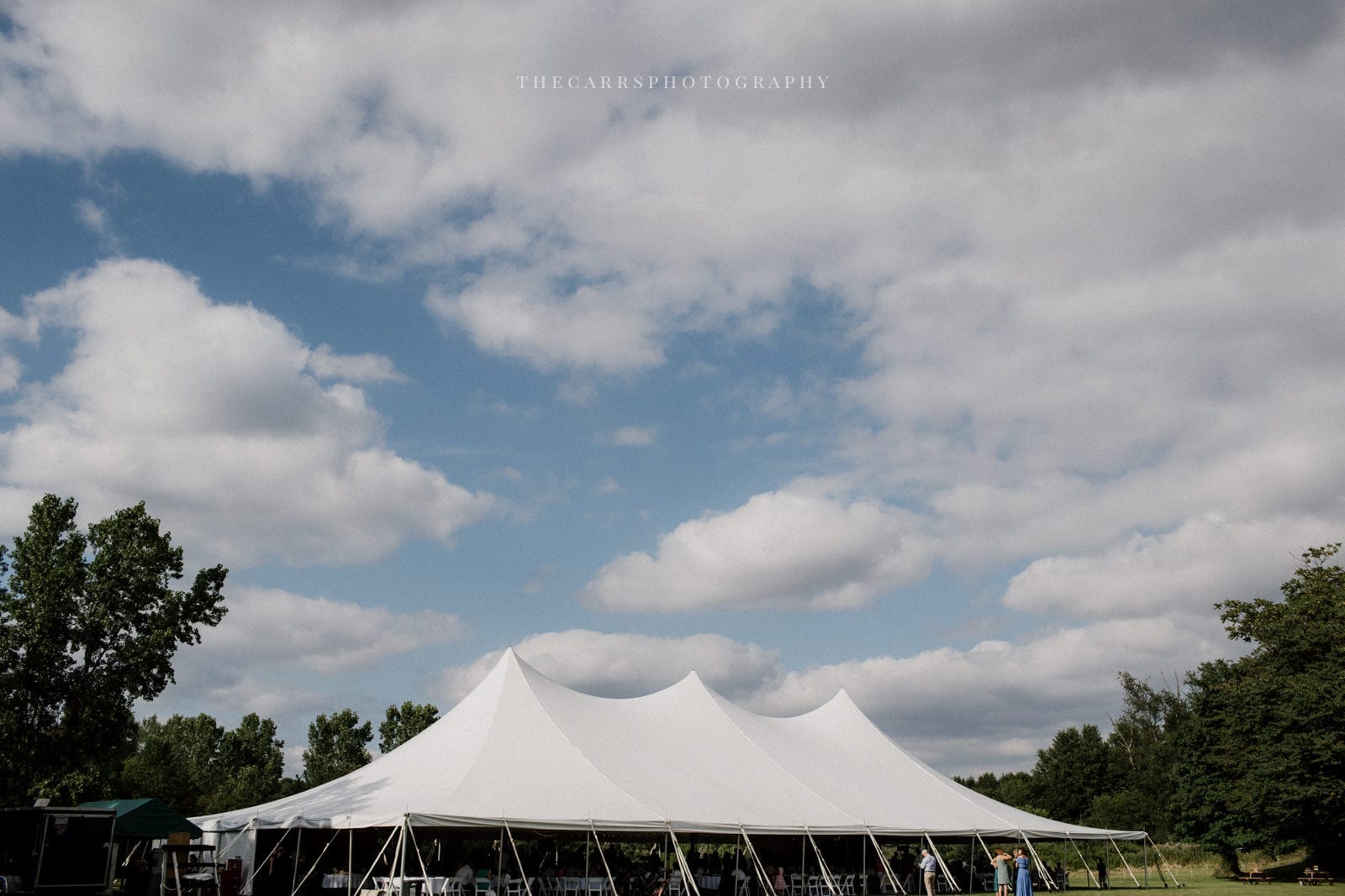 reception tent at lake house wedding - Akron Ohio Wedding Photographer