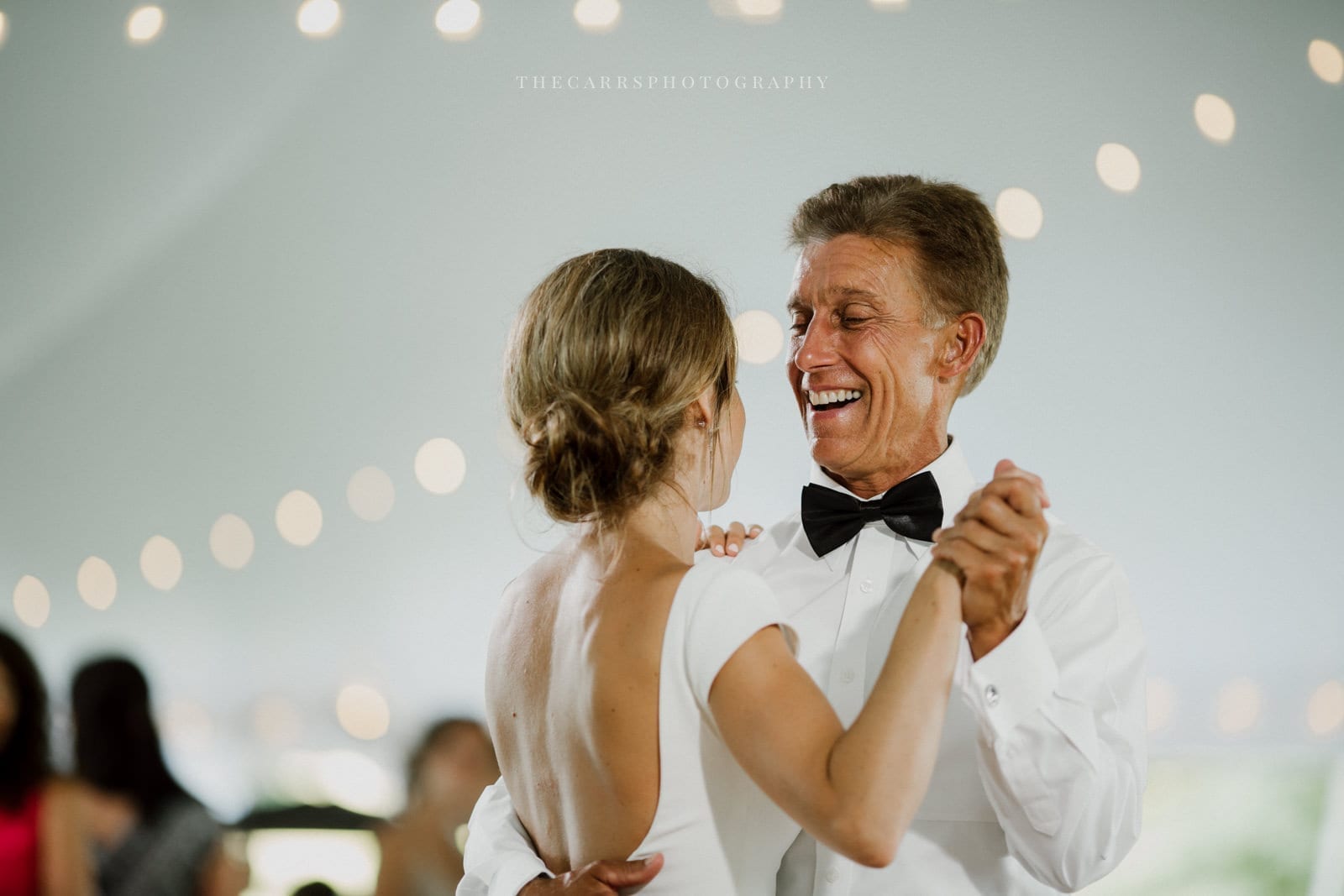 father daughter dance at lake house wedding - Akron Ohio Wedding Photographer