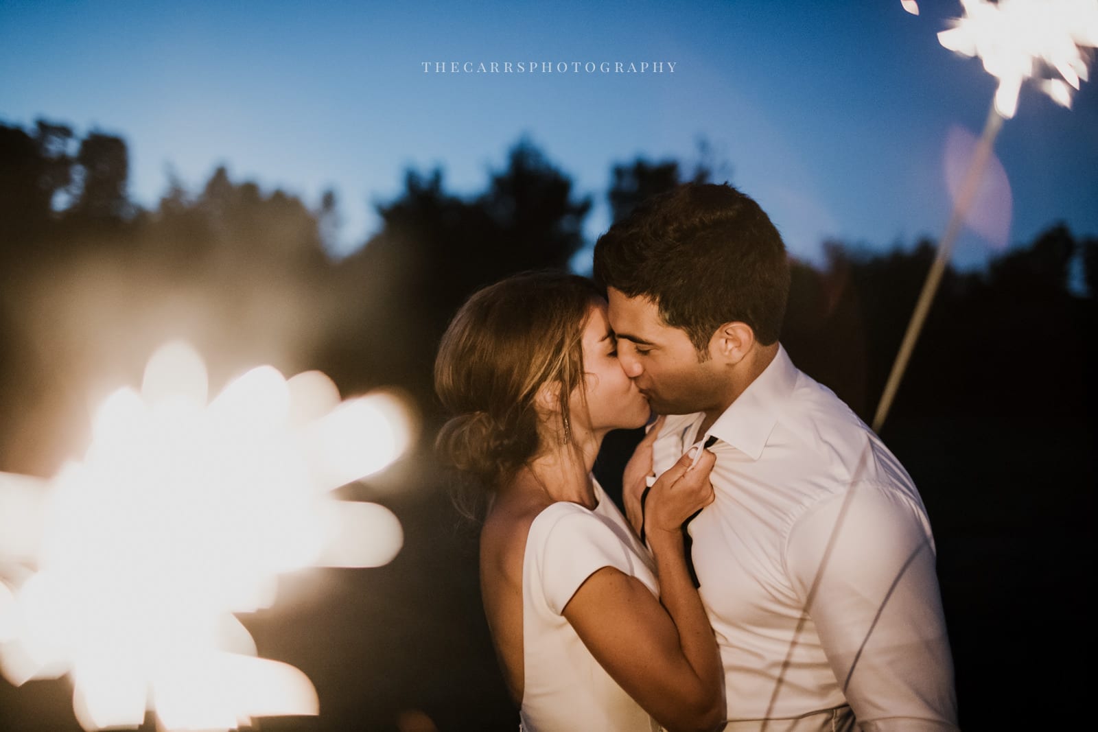 bride and groom kissing at lakehouse wedding - Akron Ohio Wedding Photographer