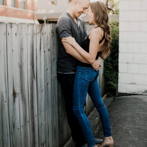 couple laughs and embraces by Dayton Ohio Photographer Kera Estep
