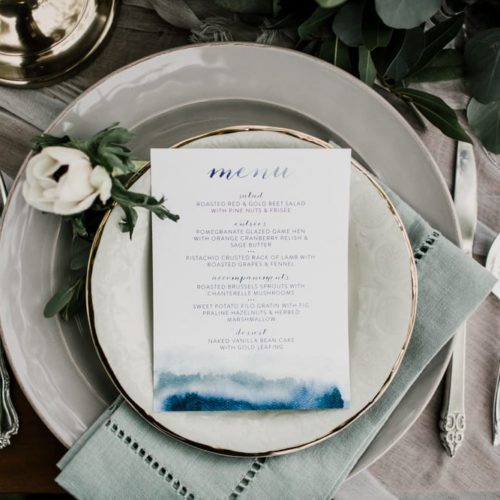 place setting at reception by Michael Carr Ohio Wedding and Engagement Photographer setting