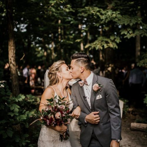 bride and groom kissing by Alex Grodkiewicz Dayton Ohio Wedding and Engagement Photographer