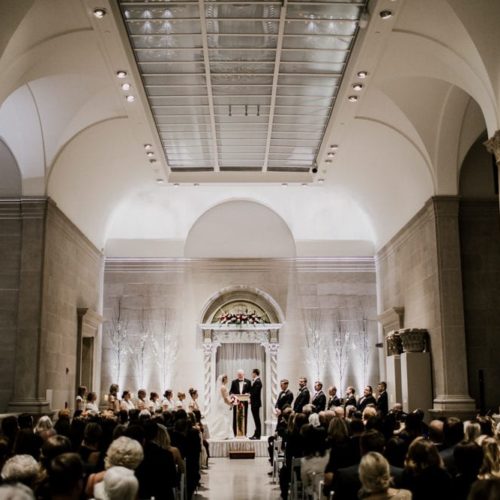 couple standing at the alter by Dayton Ohio Wedding Photographer Josh Ohms