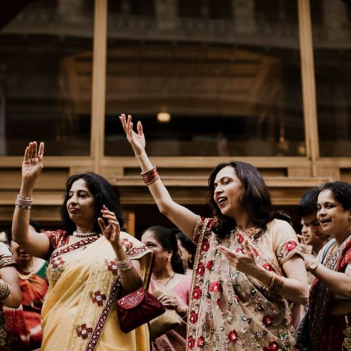 women in sari dancing by Dayton Ohio Wedding Photographer Josh Ohms