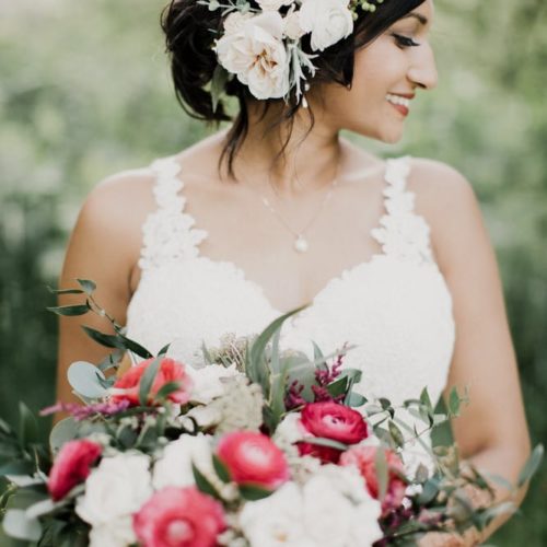 close up of bride with bouquet by Dayton Ohio Wedding Photographer Josh Ohms