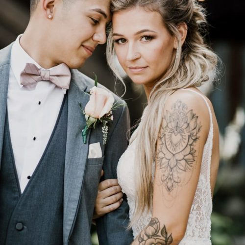 bride and groom portrait by Dayton Ohio Wedding Photographer Josh Ohms