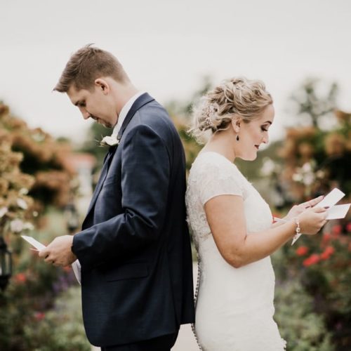bride and groom back to back by Dayton Ohio Wedding Photographer Josh Ohms