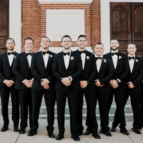 groom and groomsmen by Dayton Ohio Wedding Photographer Josh Ohms