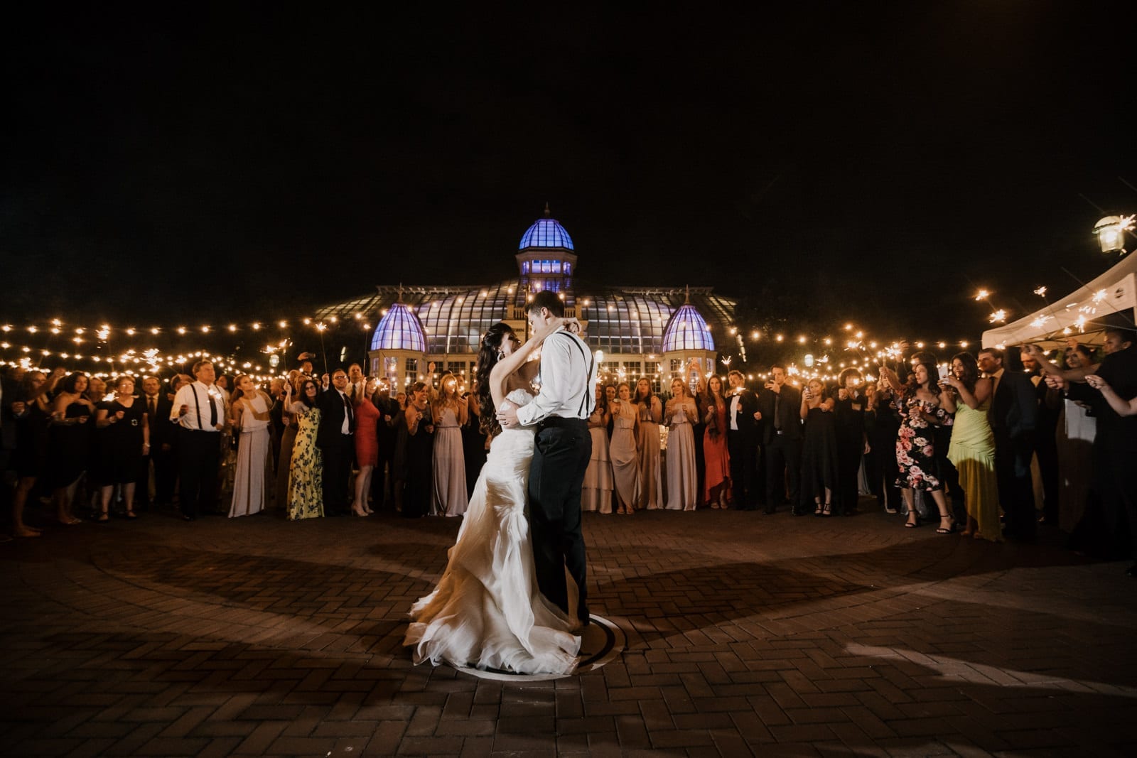 first dance at Franklin Park Conservatory Wedding by Columbus Wedding Photographer