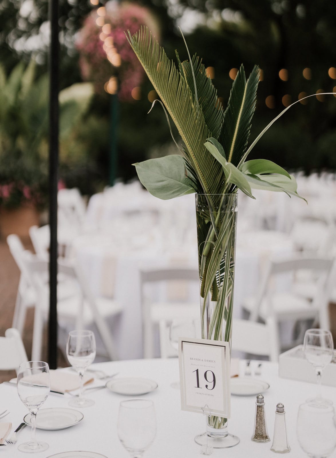 reception table at Franklin Park Conservatory Wedding by Columbus Wedding Photographer