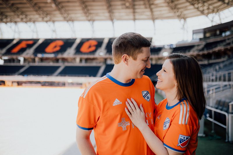 Cincinnati Engagement Session at TQL Stadium by Carrs Photography